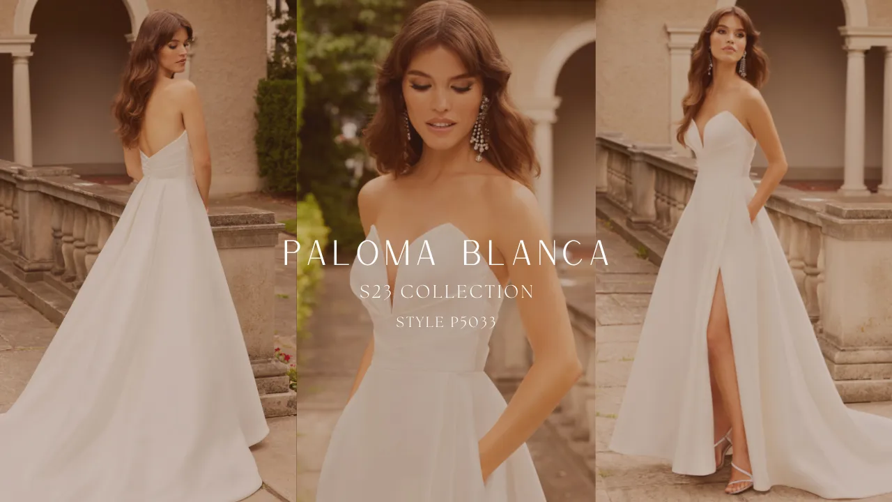 Modern Mikado Wedding Dress - Style P5033 | Paloma Blanca