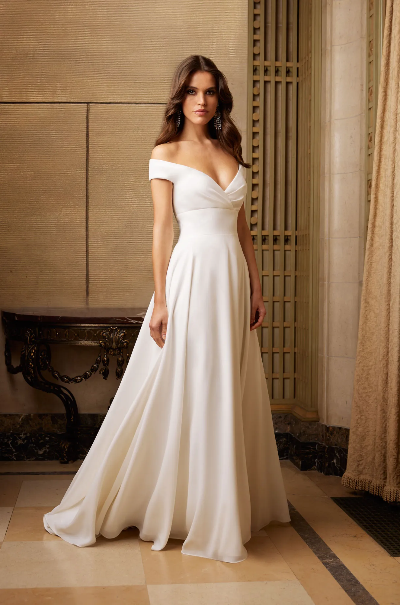 Angelic Crepe Wedding Dress - Style #P5052 | Paloma Blanca